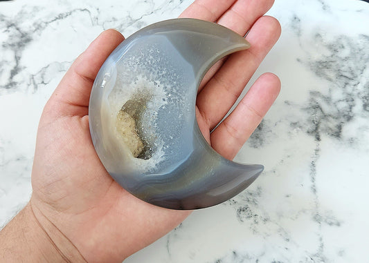 Druzy Agate Moon