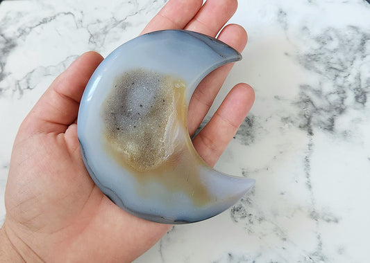 Druzy Agate Moon