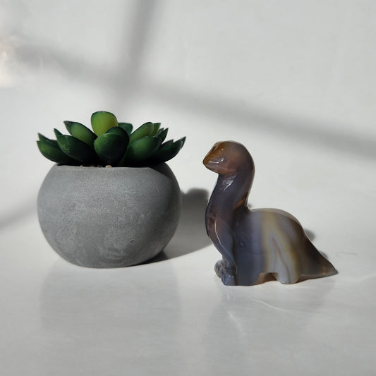 Agate Dinosaur Carving