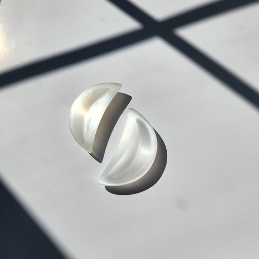 Selenite Moon Bowl