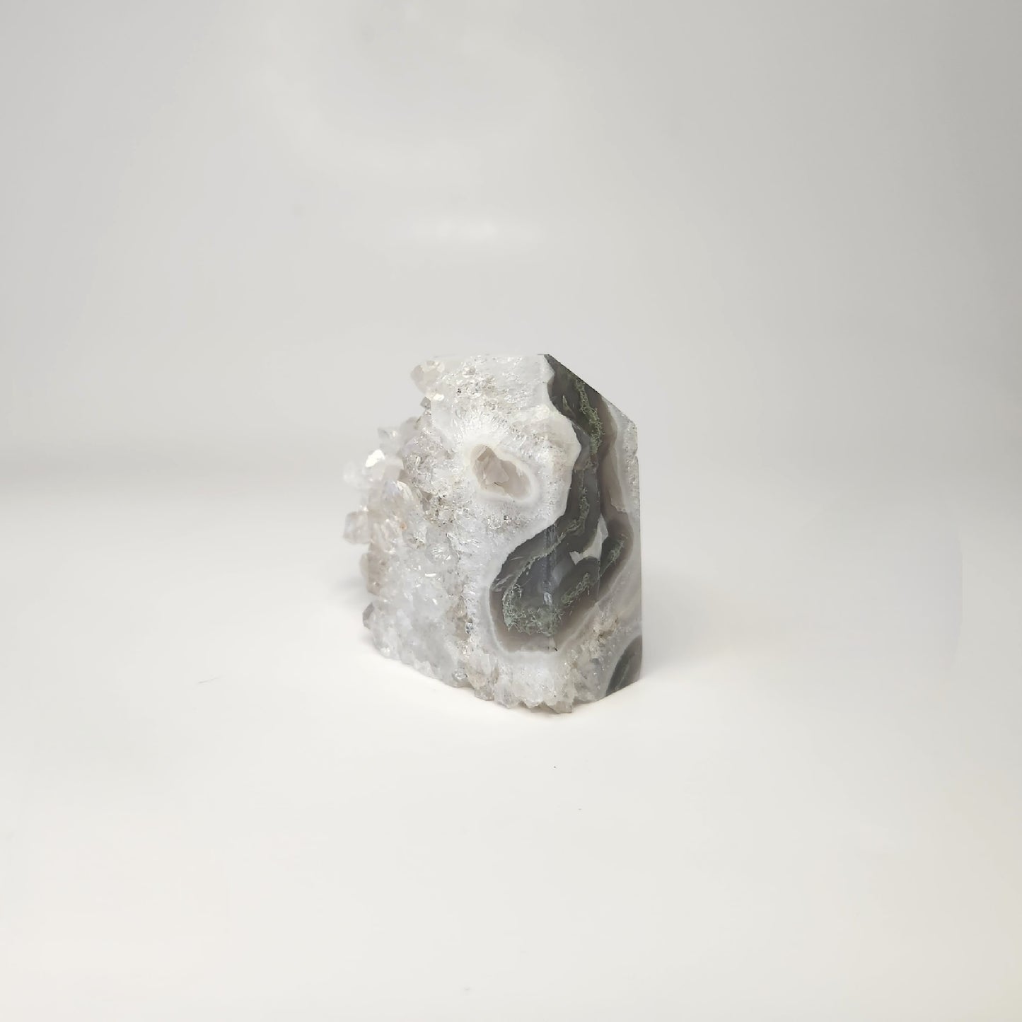 Moss Agate With Quartz