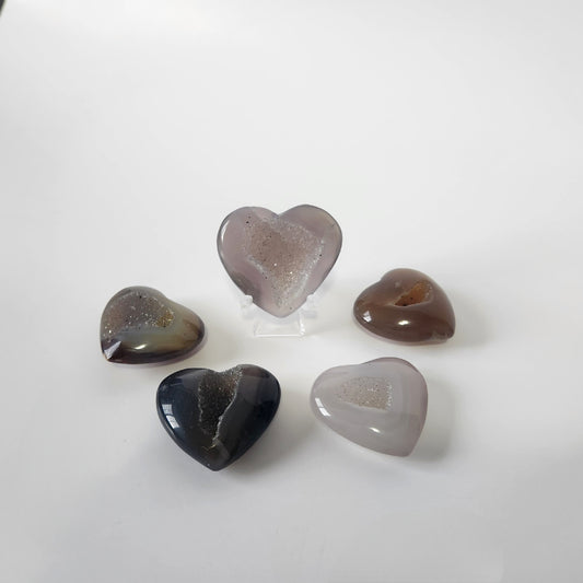 Druzy Agate Heart Small