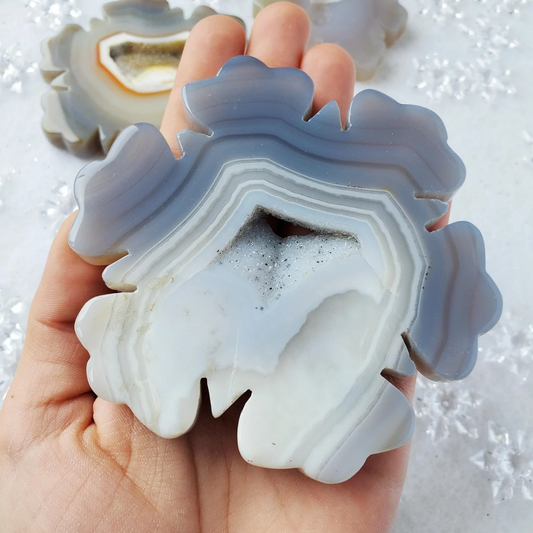 Druzy Agate Snowflake