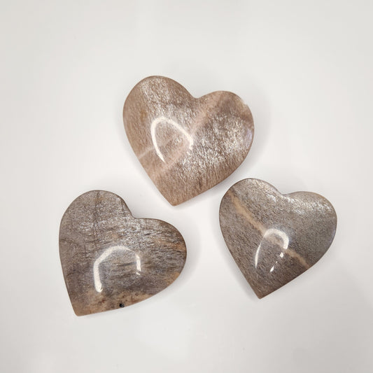 Peach Moonstone Heart