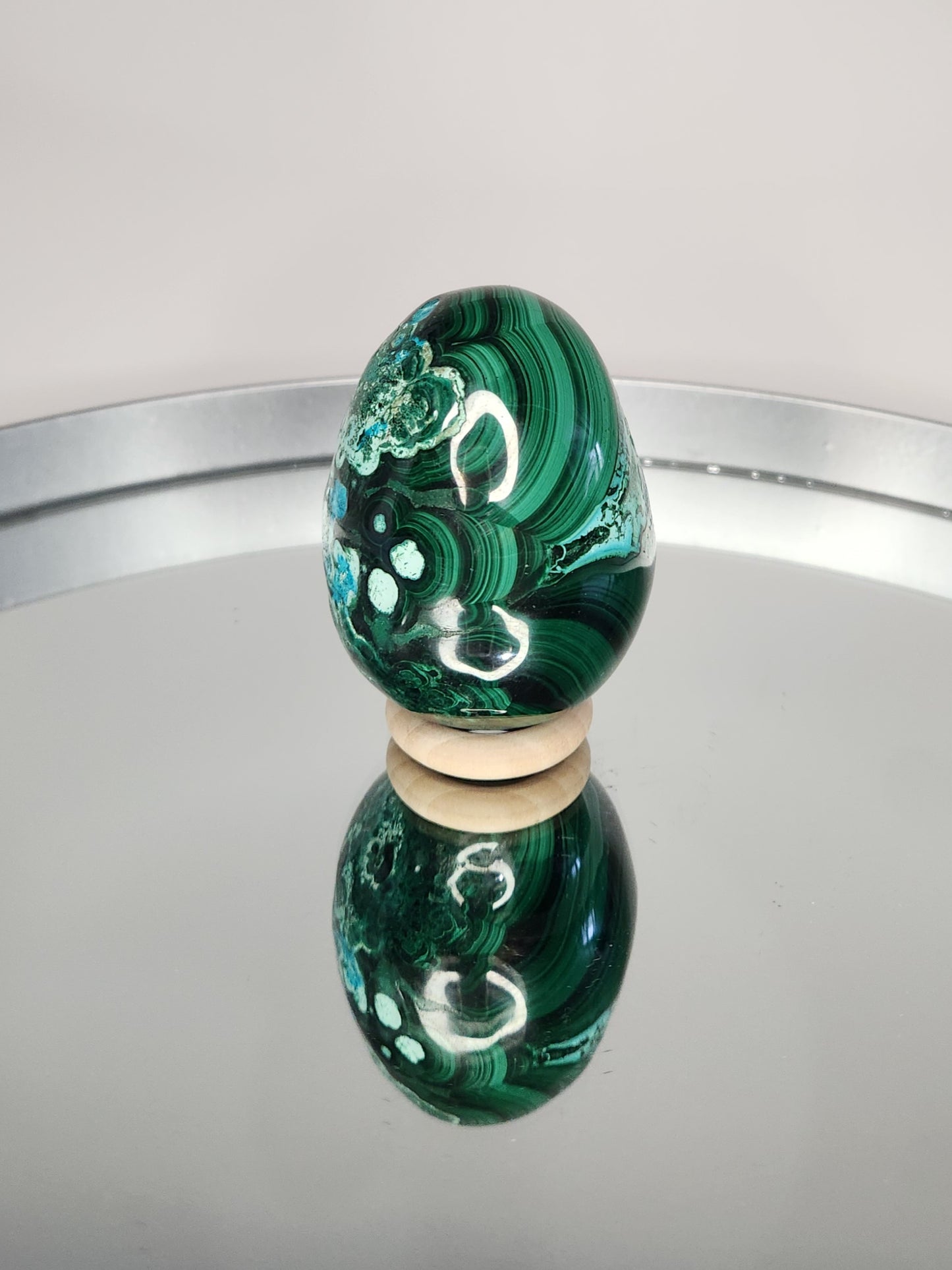 Malachite Egg With Chrysocolla