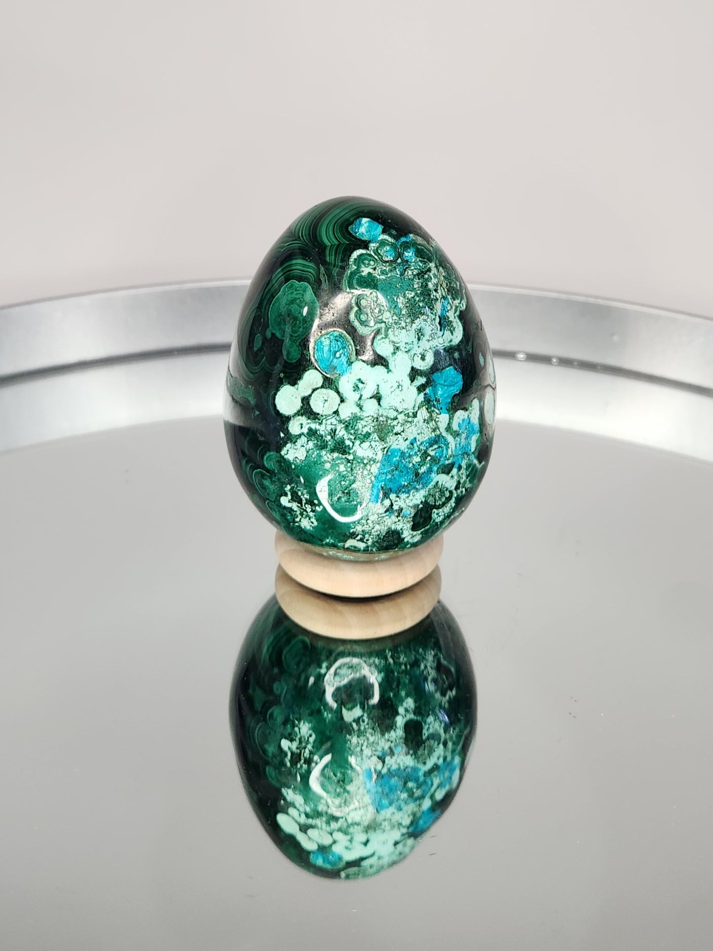 Malachite Egg With Chrysocolla