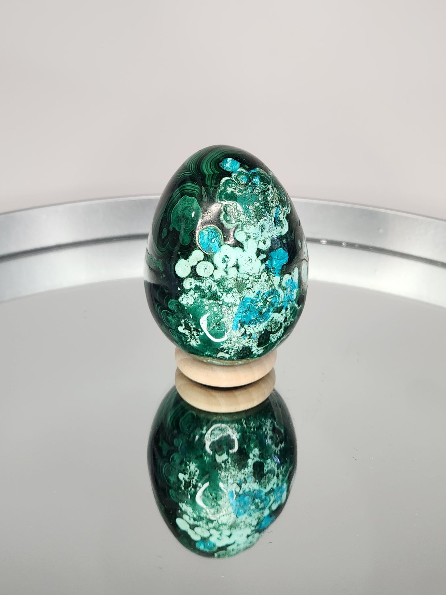 Malachite Egg With Chrysocolla