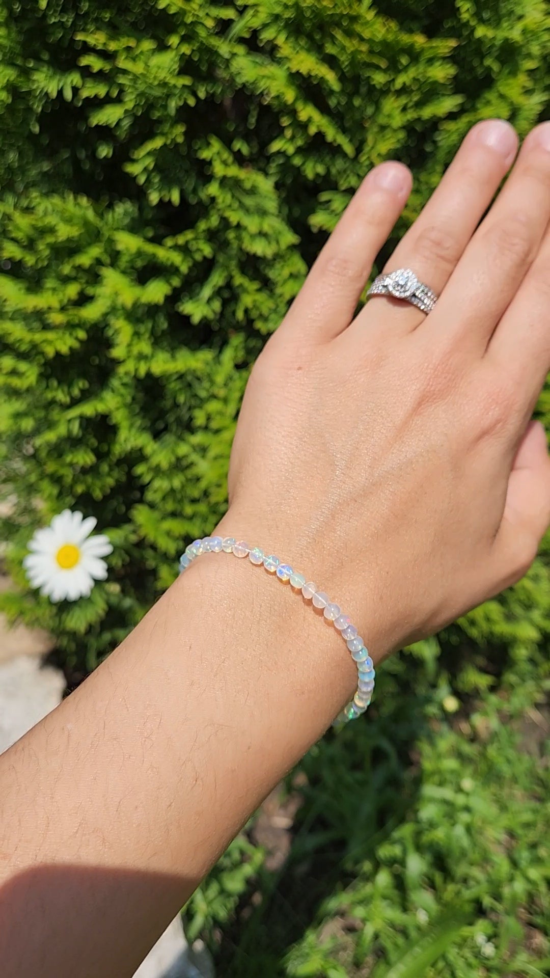 Opal Bracelet | 925 Sterling Silver, Adjustable Fit