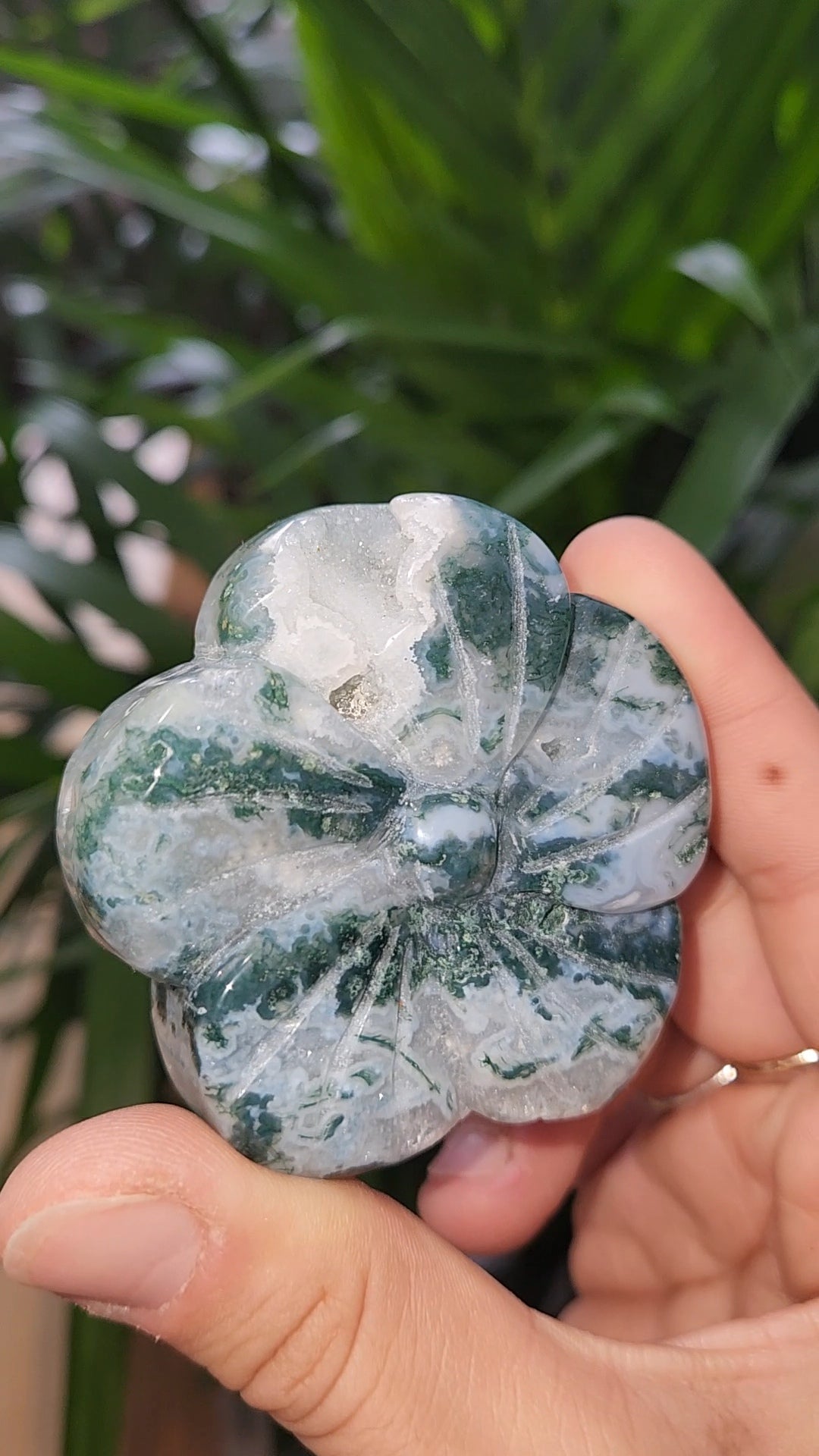 Moss Agate Flower