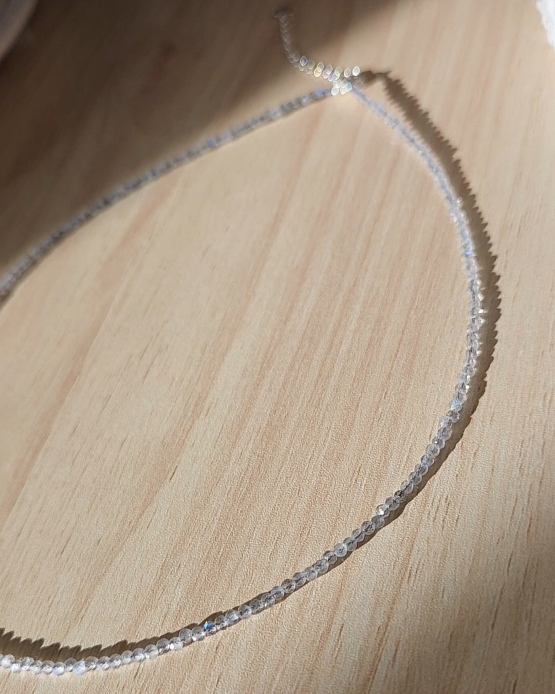 Labradorite Faceted Bead Necklace | 925 Sterling Silver, Adjustable Fit