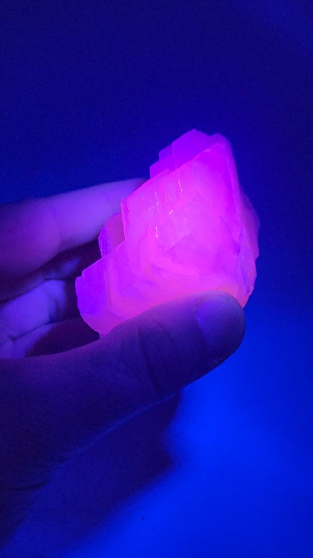 UV Reactive Pink Calcite