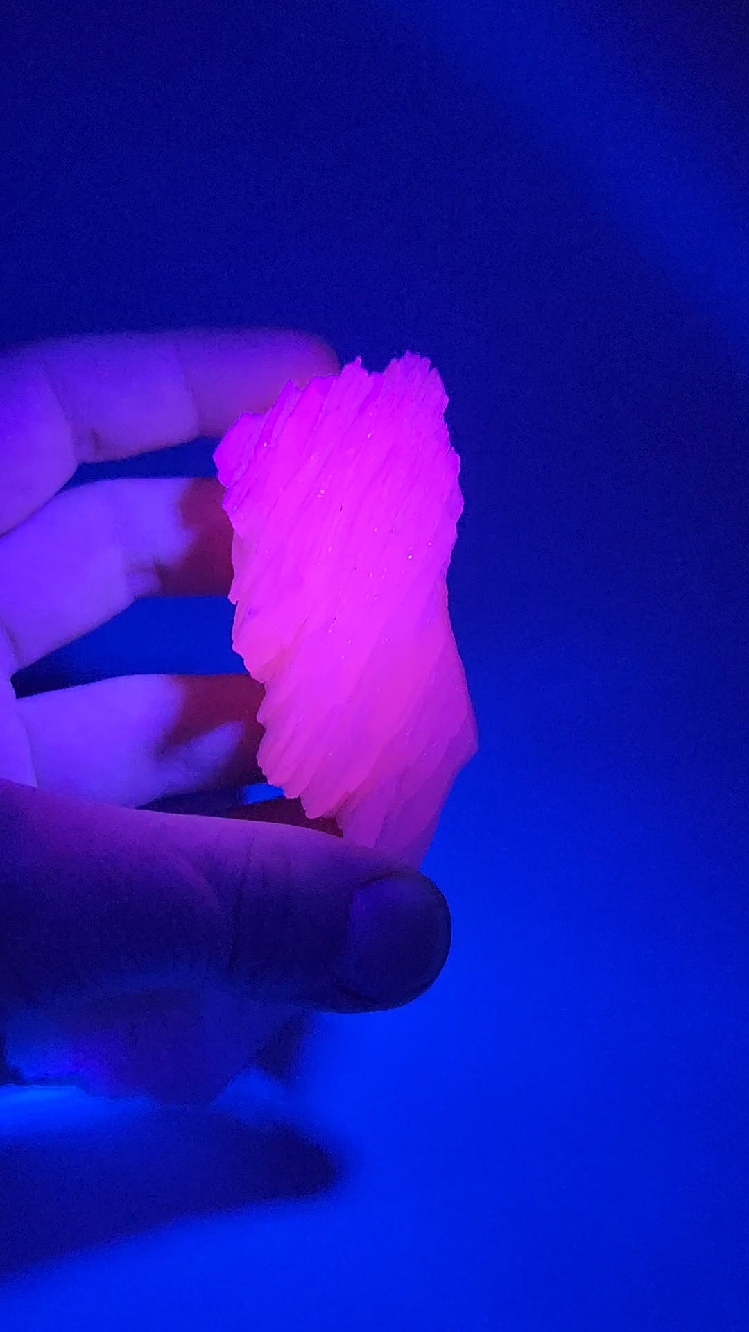 UV Reactive Pink Calcite