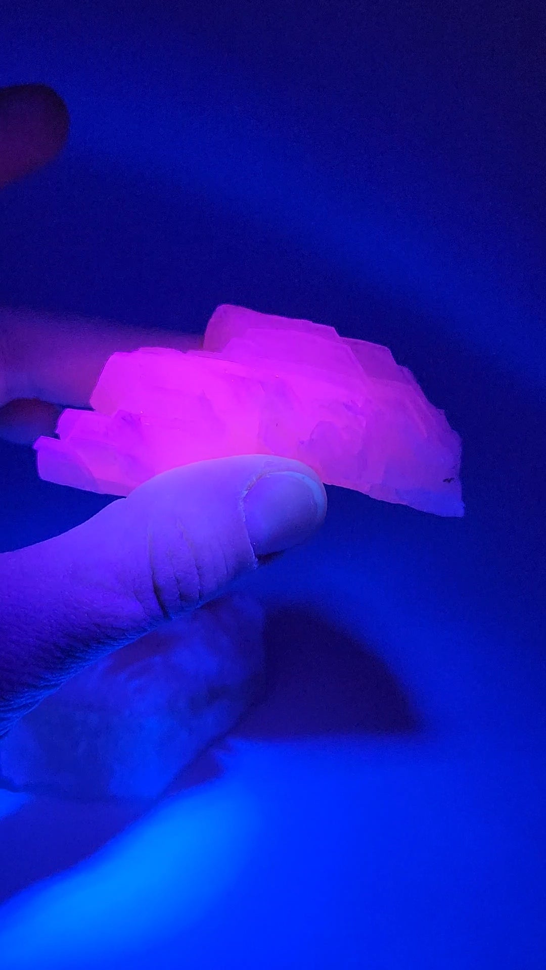 UV Reactive Pink Calcite