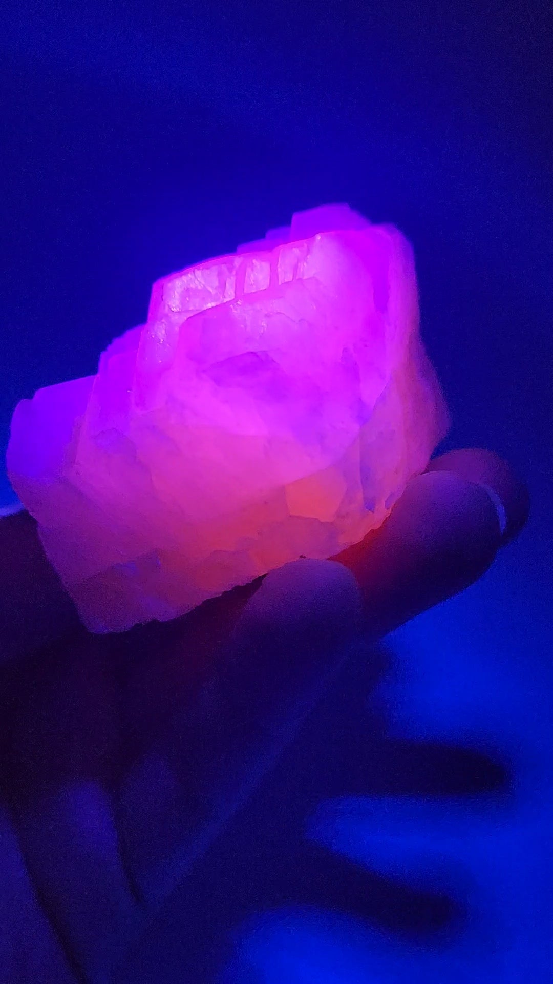 UV Reactive Pink Calcite