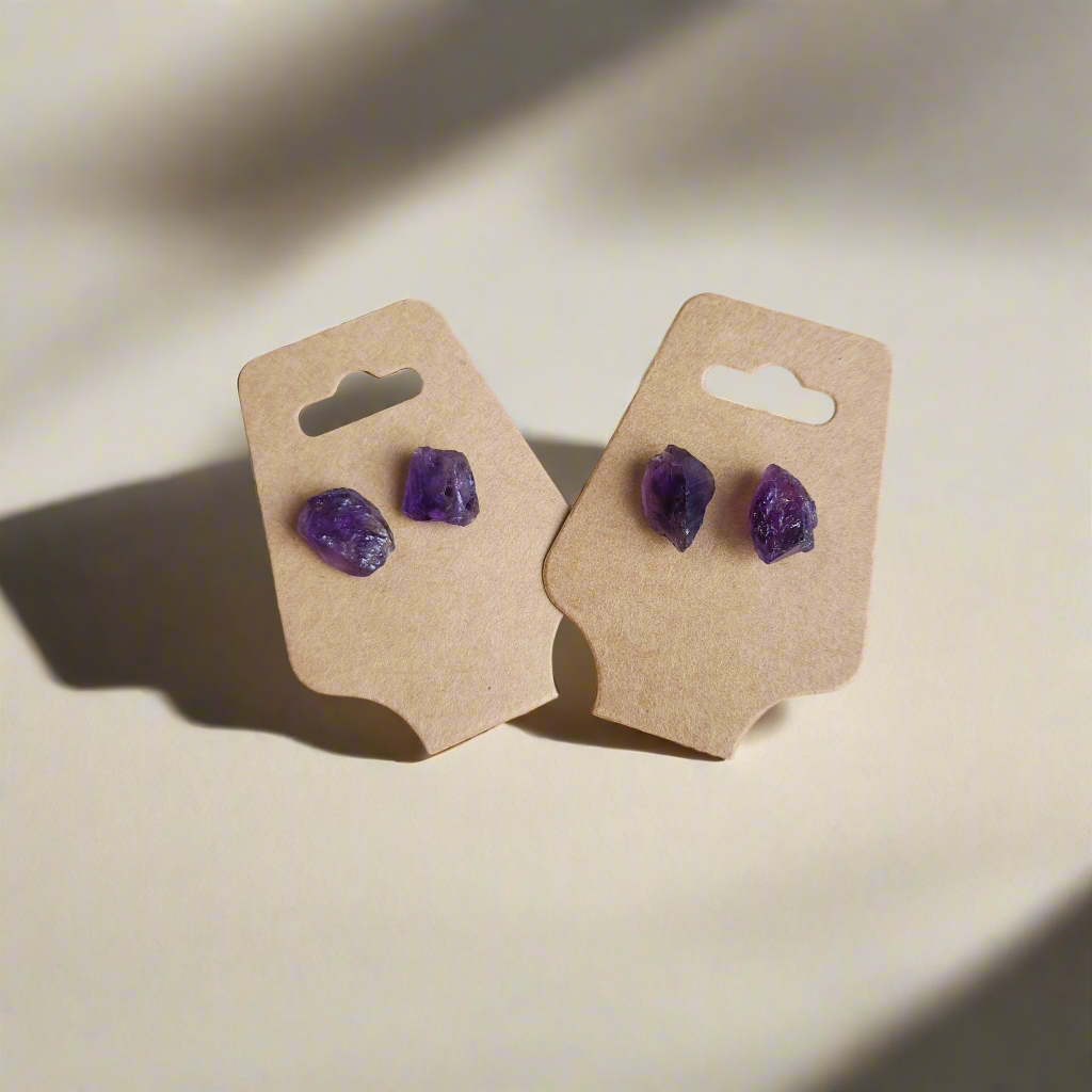 Amethyst Stud Earrings