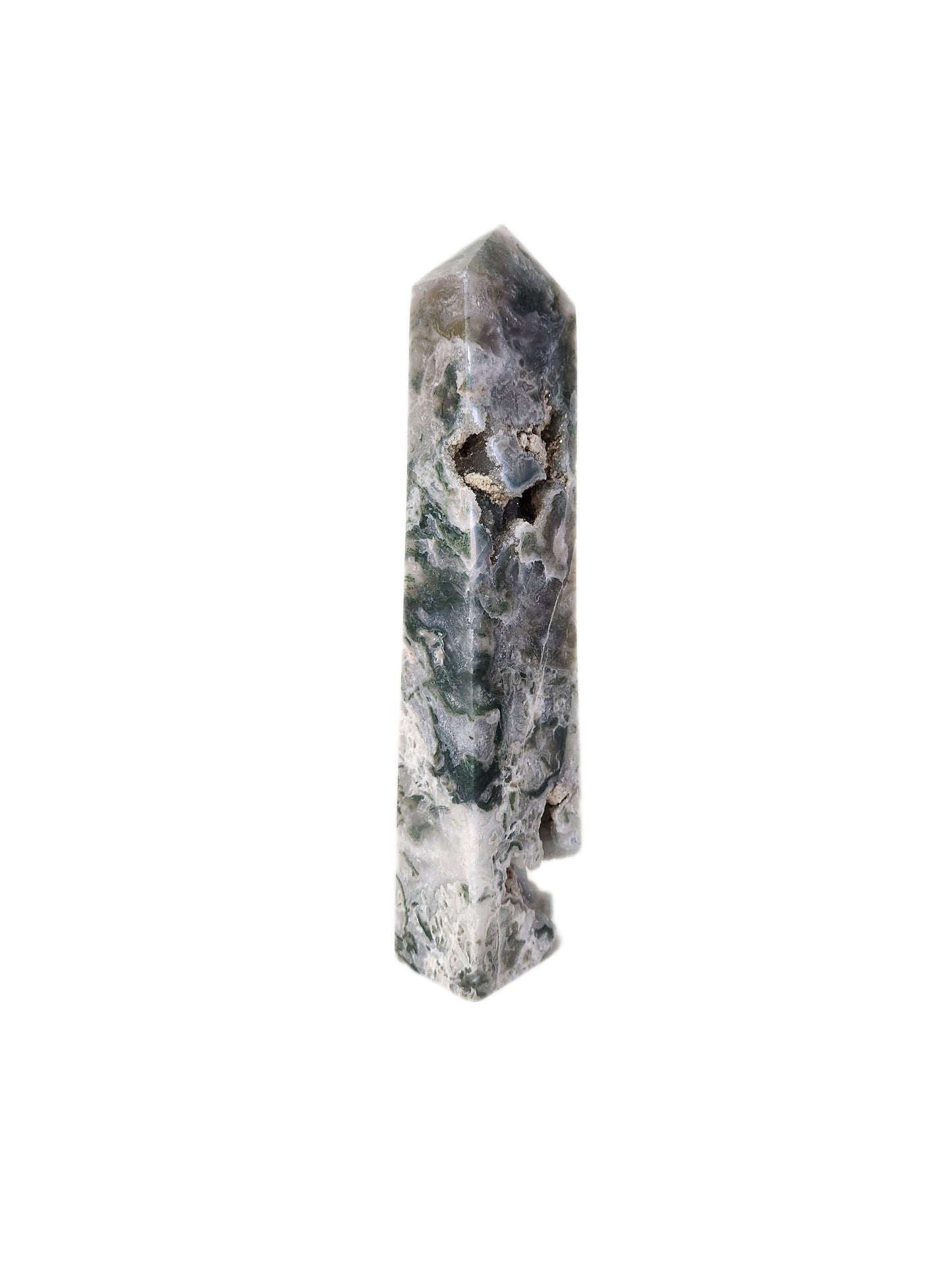 Moss Agate Tower Large