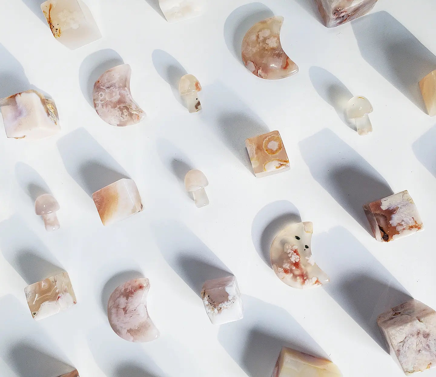 Flower Agate Mini Shapes