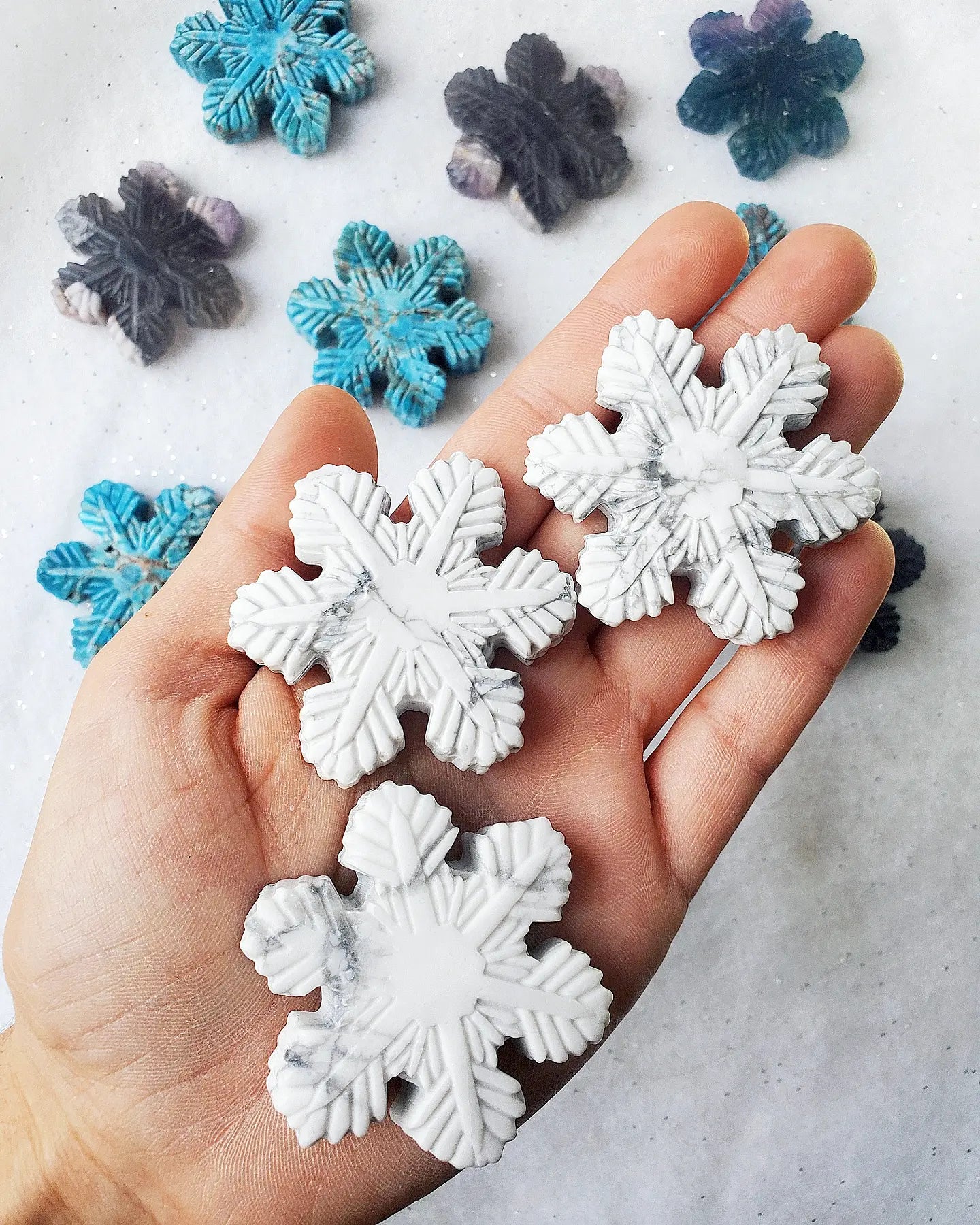 Howlite Snowflake