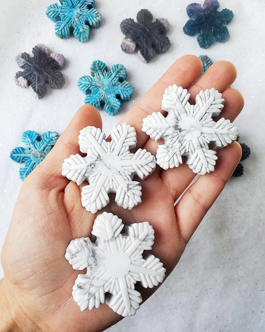 Howlite Snowflake