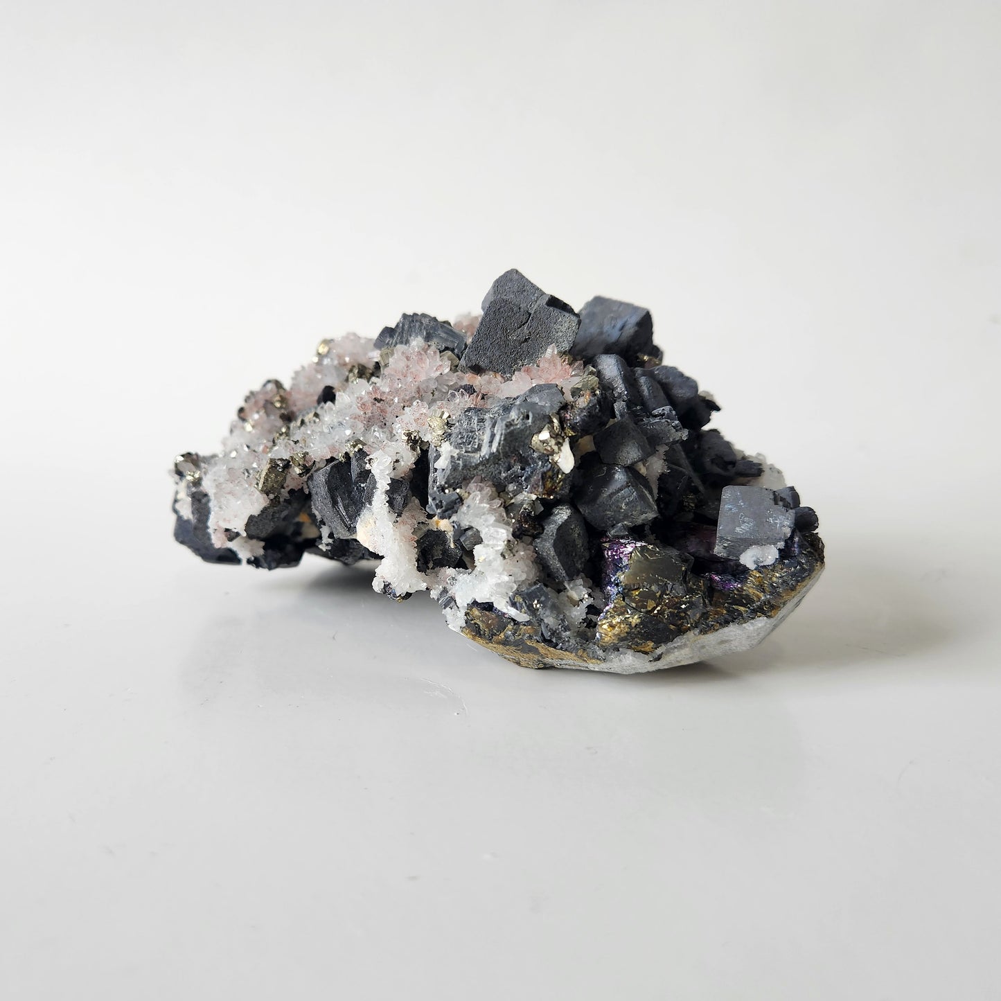Quartz Specimen With Pyrite and Gelena Statement Piece