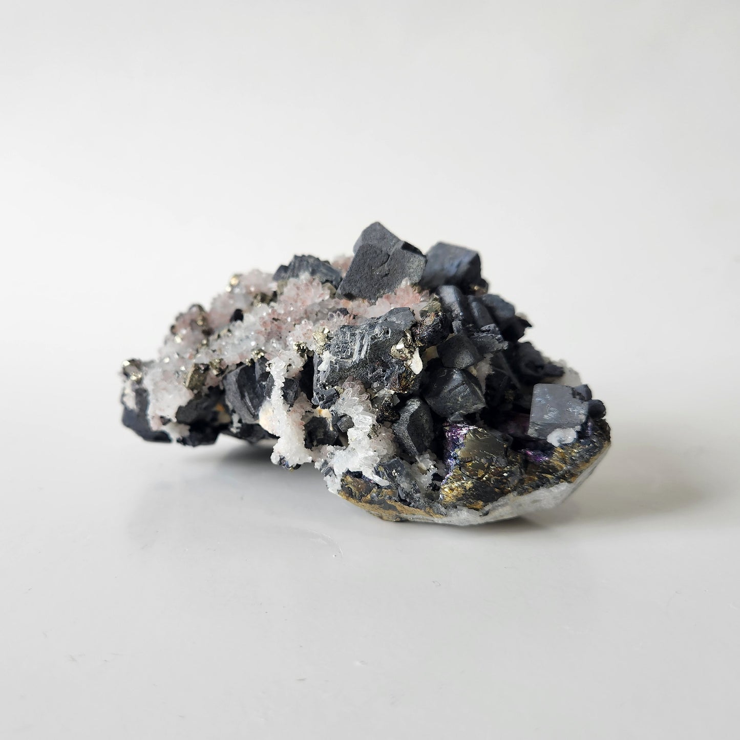 Quartz Specimen With Pyrite and Gelena Statement Piece