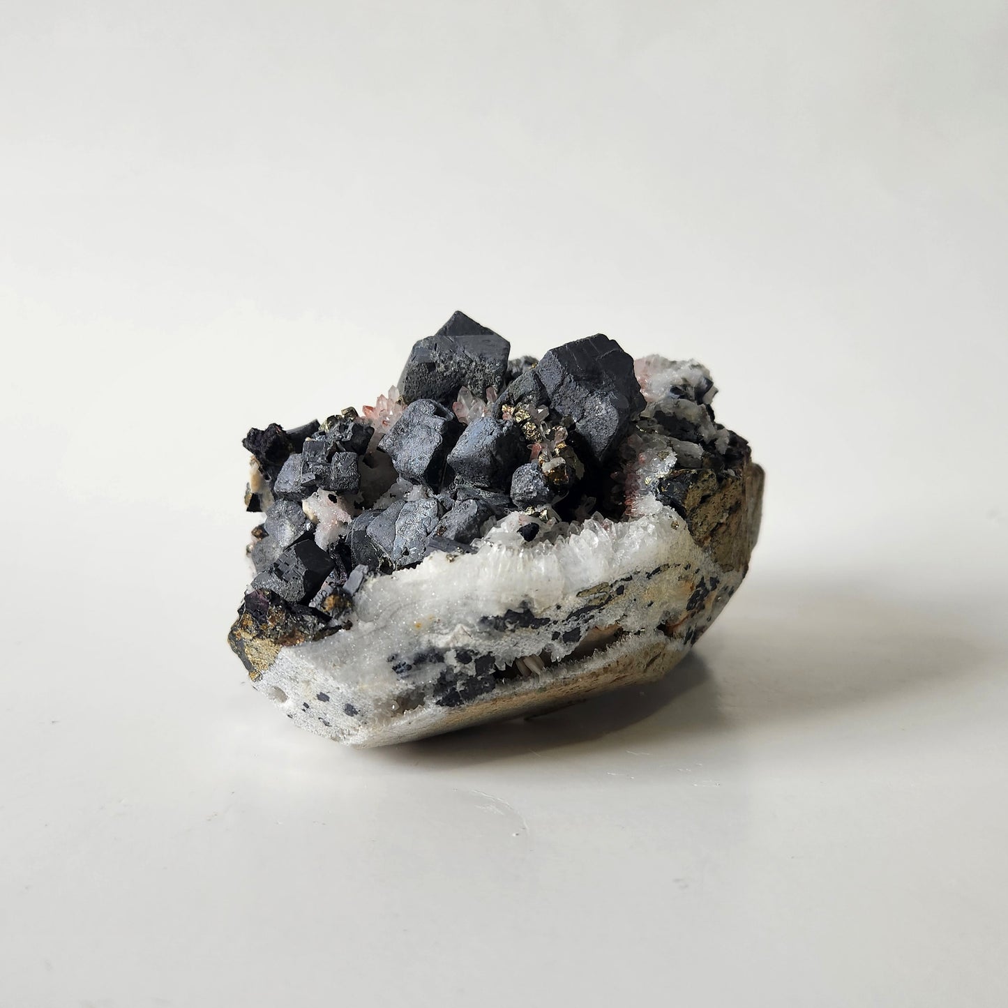 Quartz Specimen With Pyrite and Gelena Statement Piece