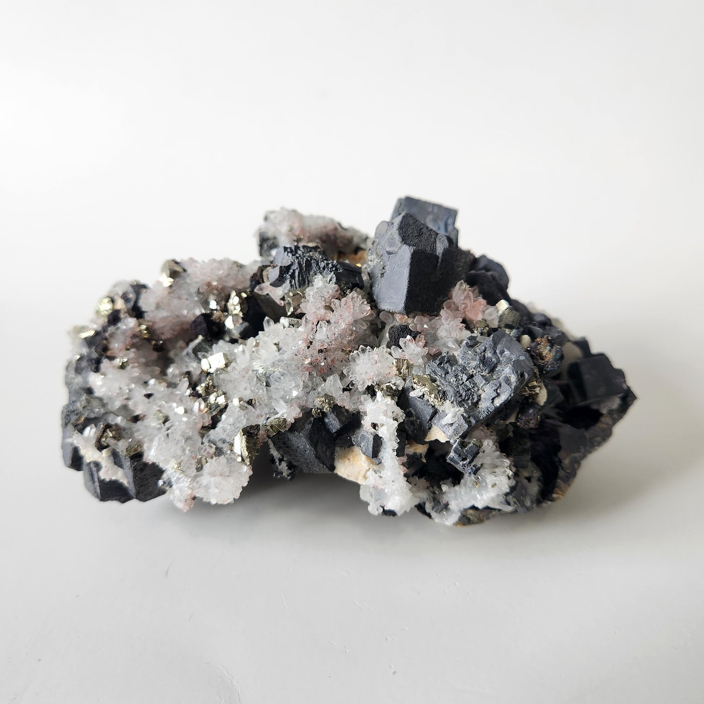 Quartz Specimen With Pyrite and Gelena Statement Piece