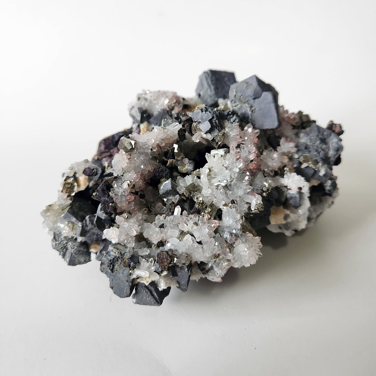 Quartz Specimen With Pyrite and Gelena Statement Piece