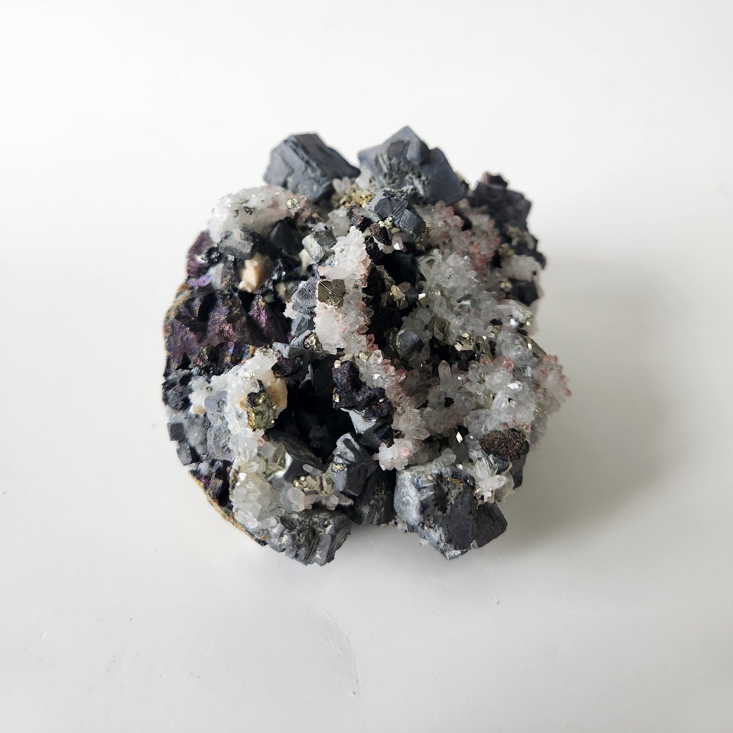 Quartz Specimen With Pyrite and Gelena Statement Piece