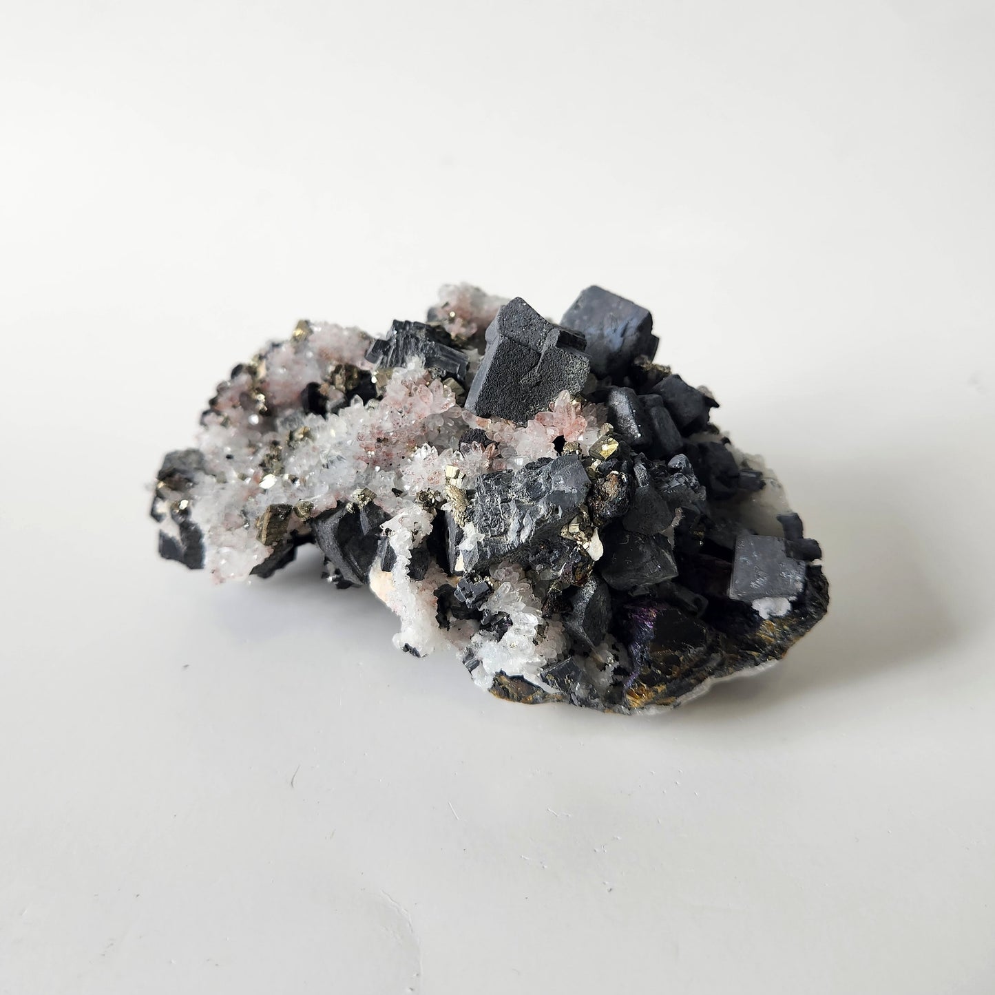 Quartz Specimen With Pyrite and Gelena Statement Piece