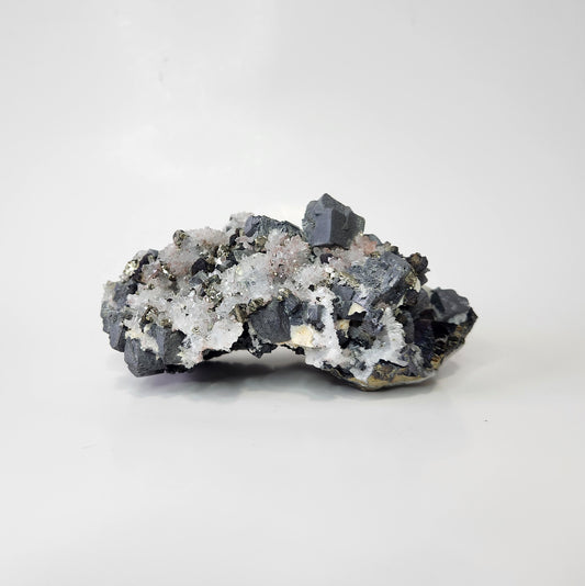 Quartz Specimen With Pyrite and Gelena Statement Piece