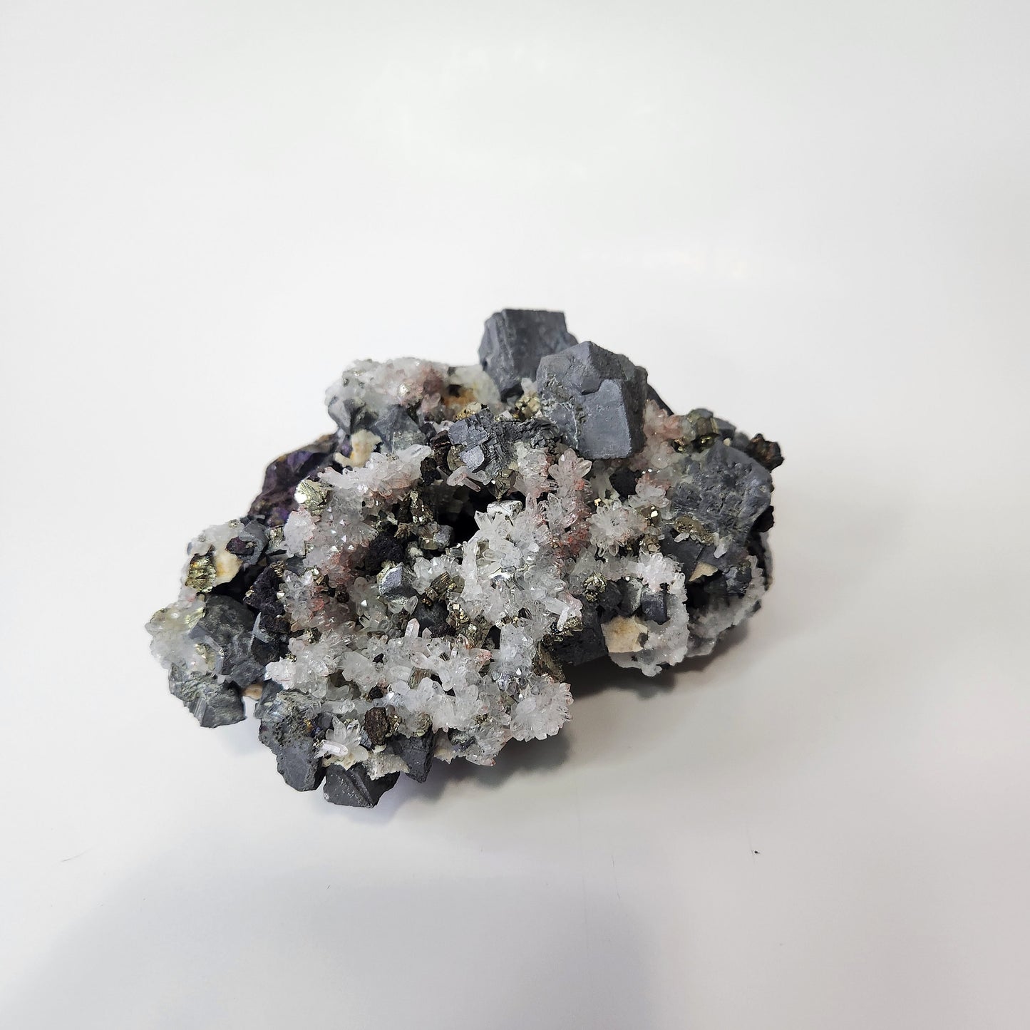 Quartz Specimen With Pyrite and Gelena Statement Piece
