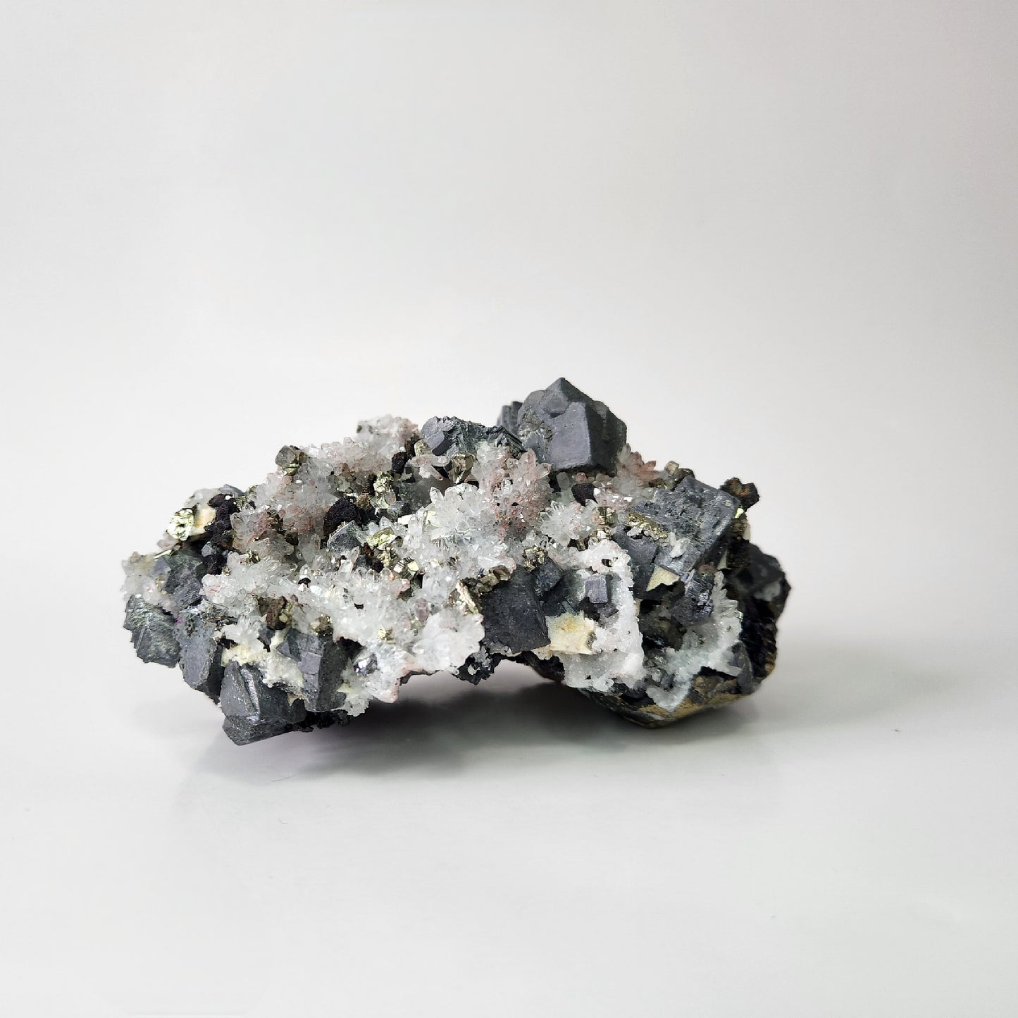 Quartz Specimen With Pyrite and Gelena Statement Piece