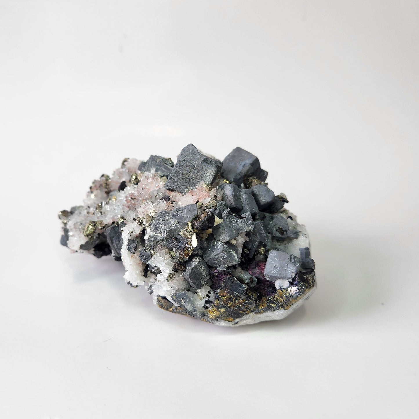 Quartz Specimen With Pyrite and Gelena Statement Piece