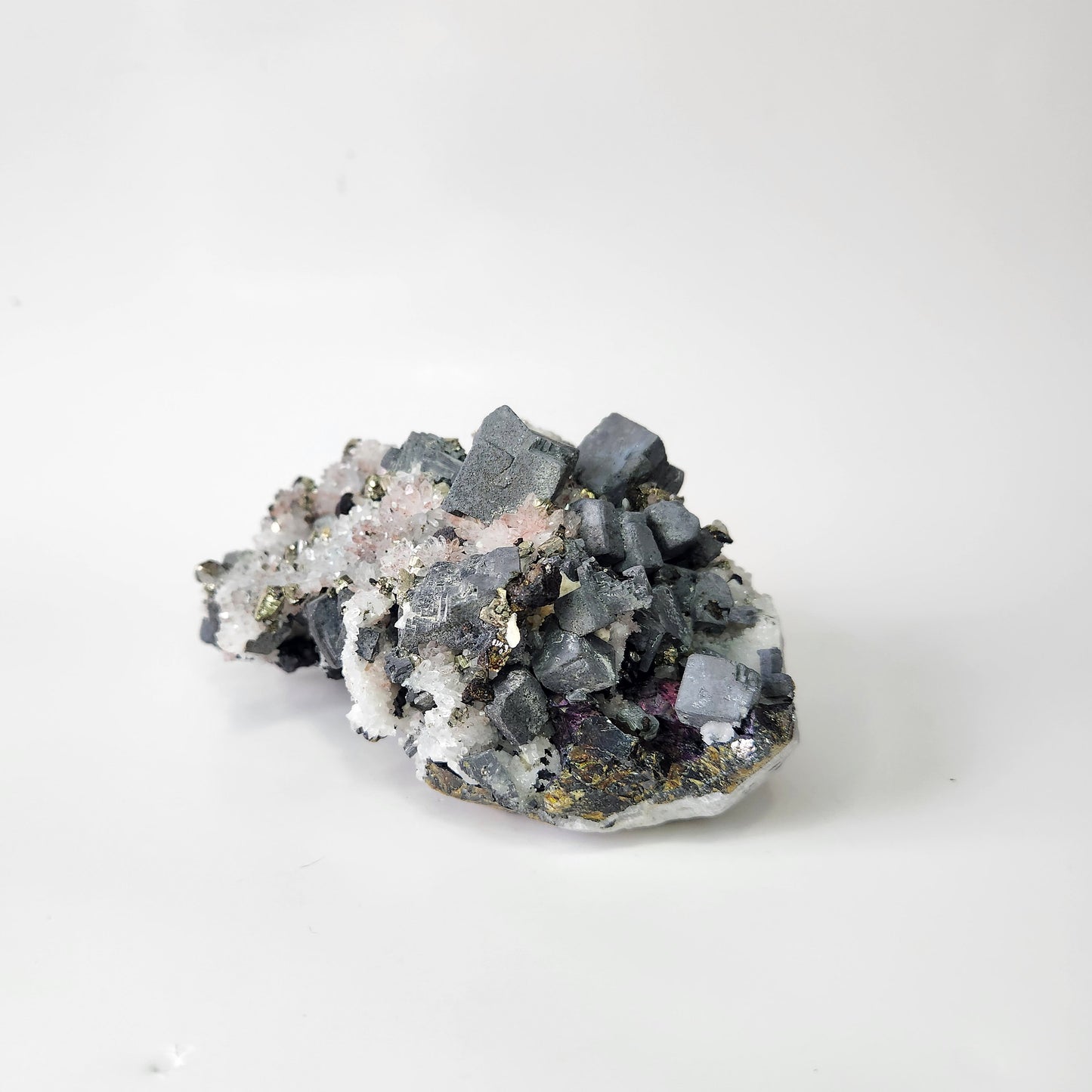 Quartz Specimen With Pyrite and Gelena Statement Piece
