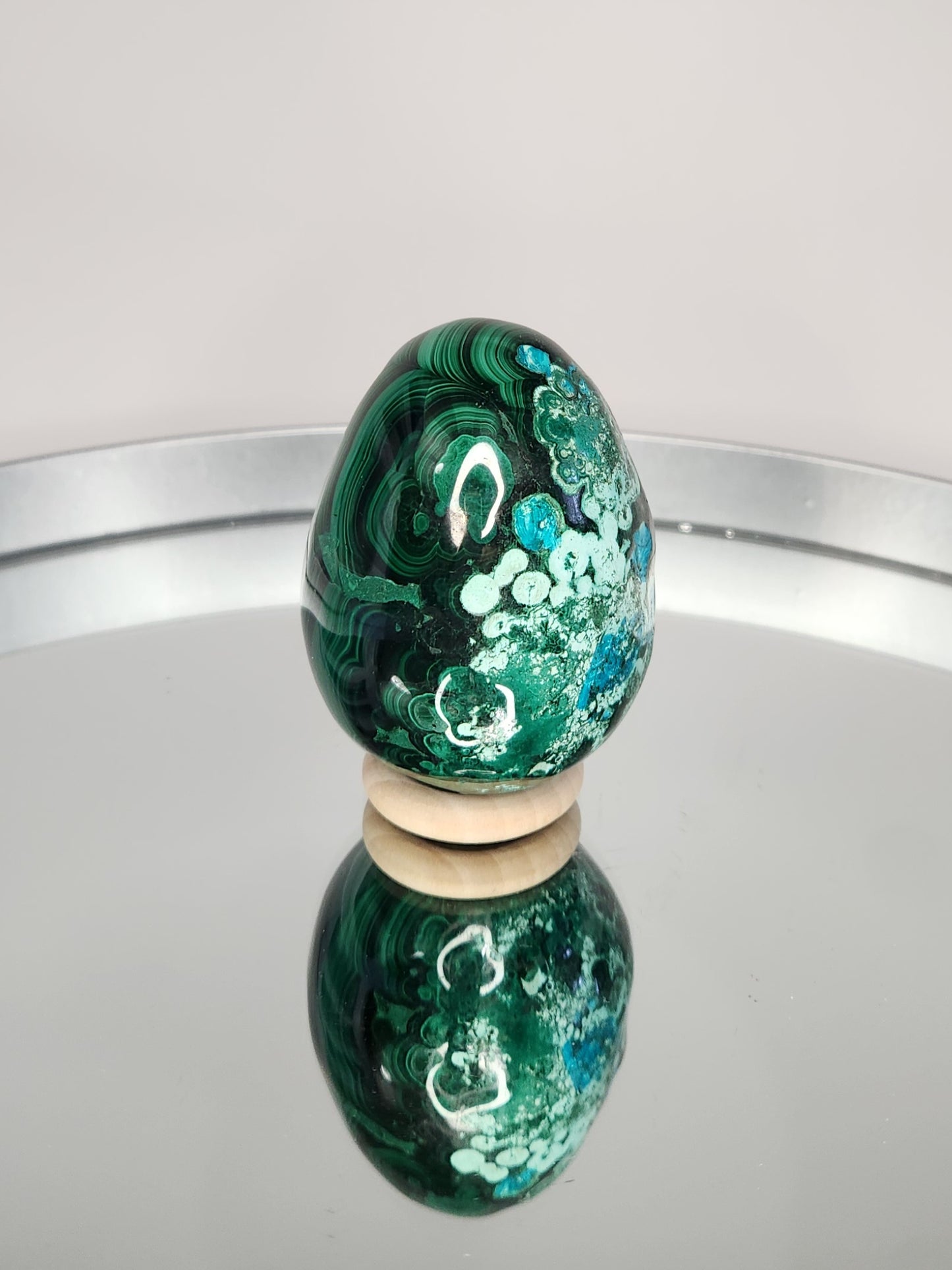 Malachite Egg With Chrysocolla