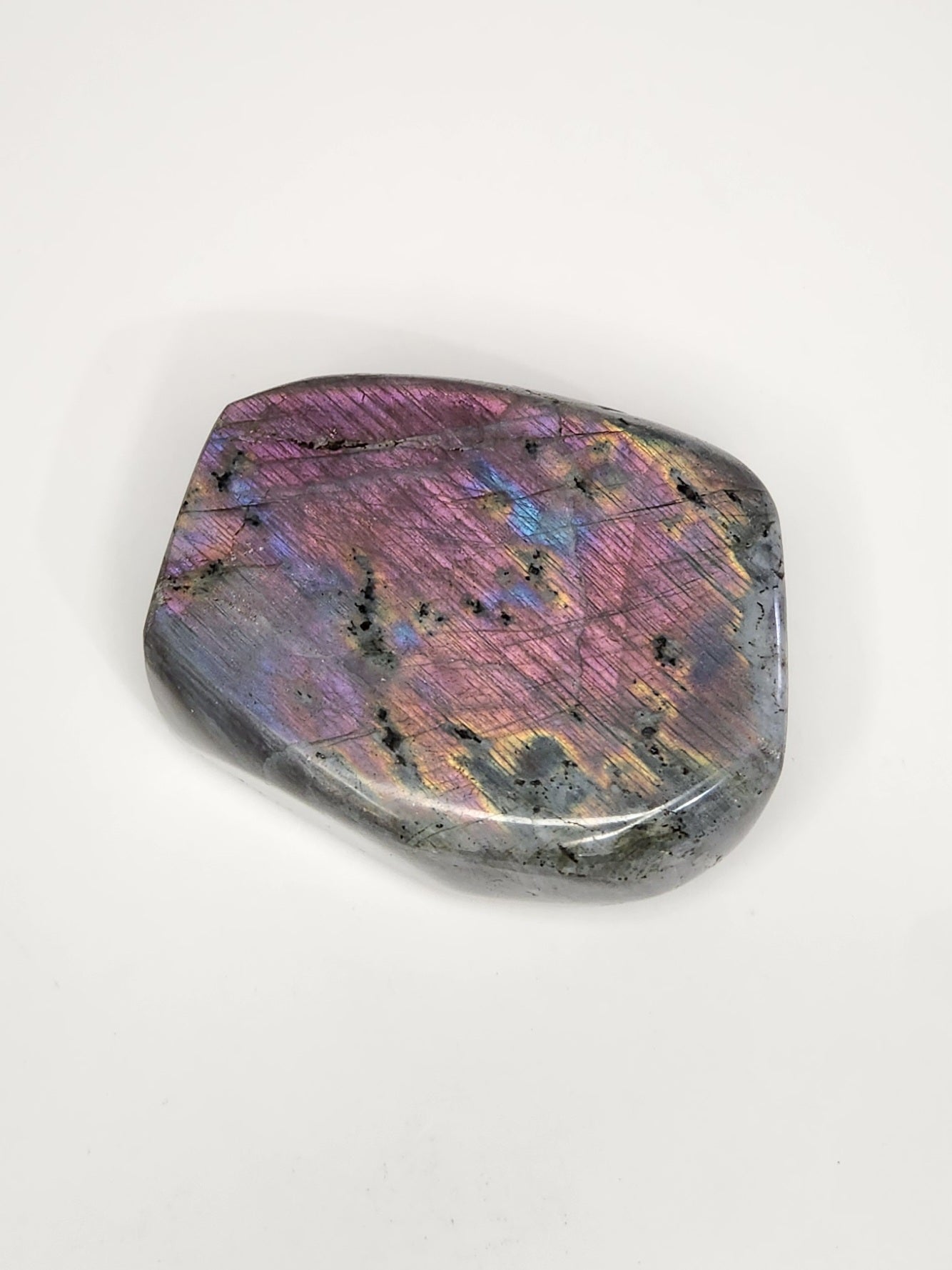 Labradorite Free Form Pink Sunset Flash