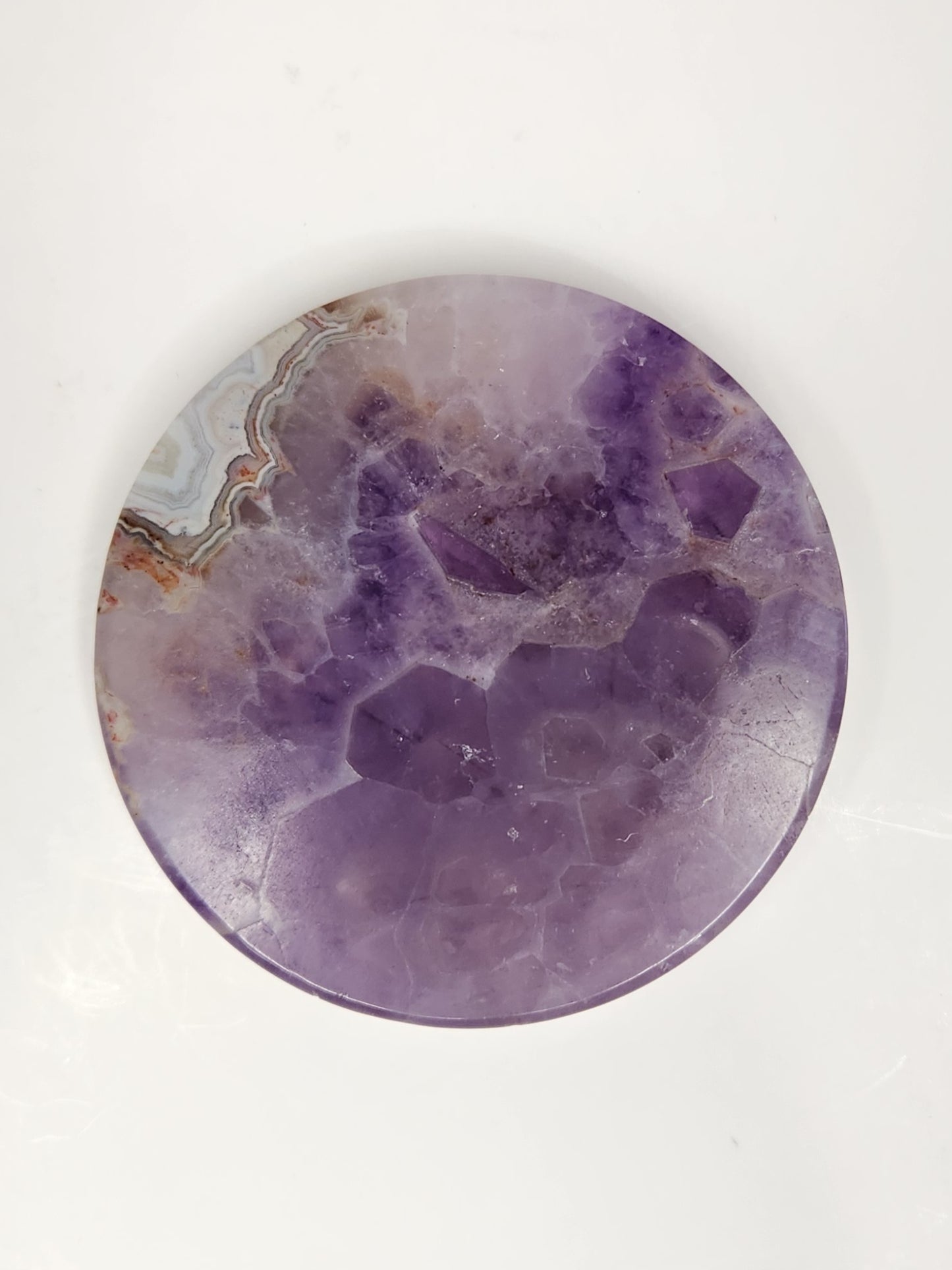 Amethyst Agate Circle Slice
