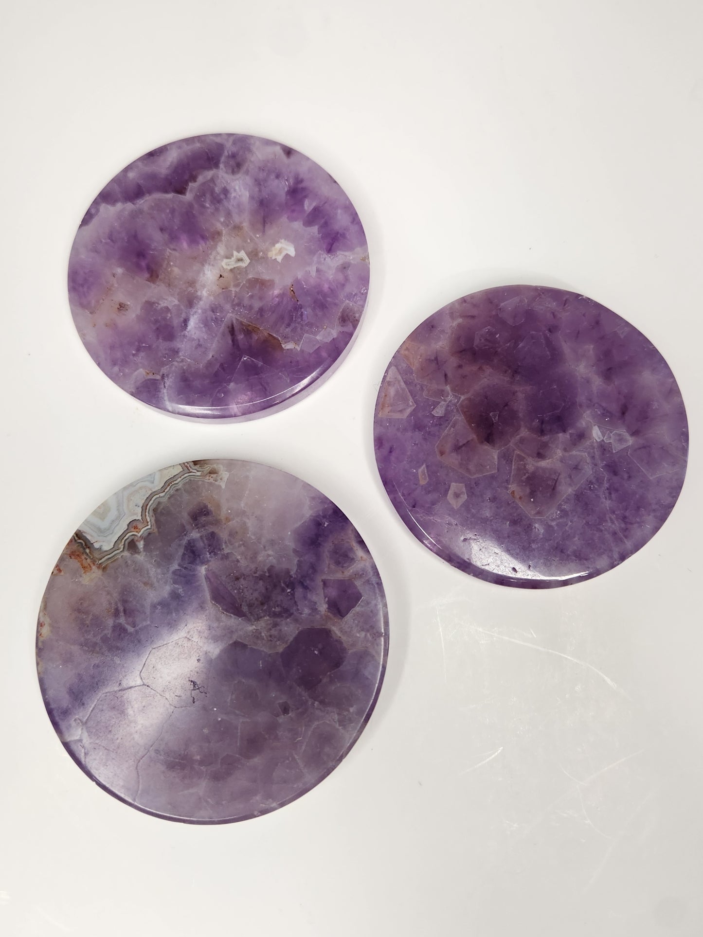 Amethyst Agate Circle Slice
