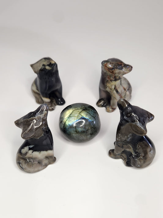 Volcano Agate Wolf