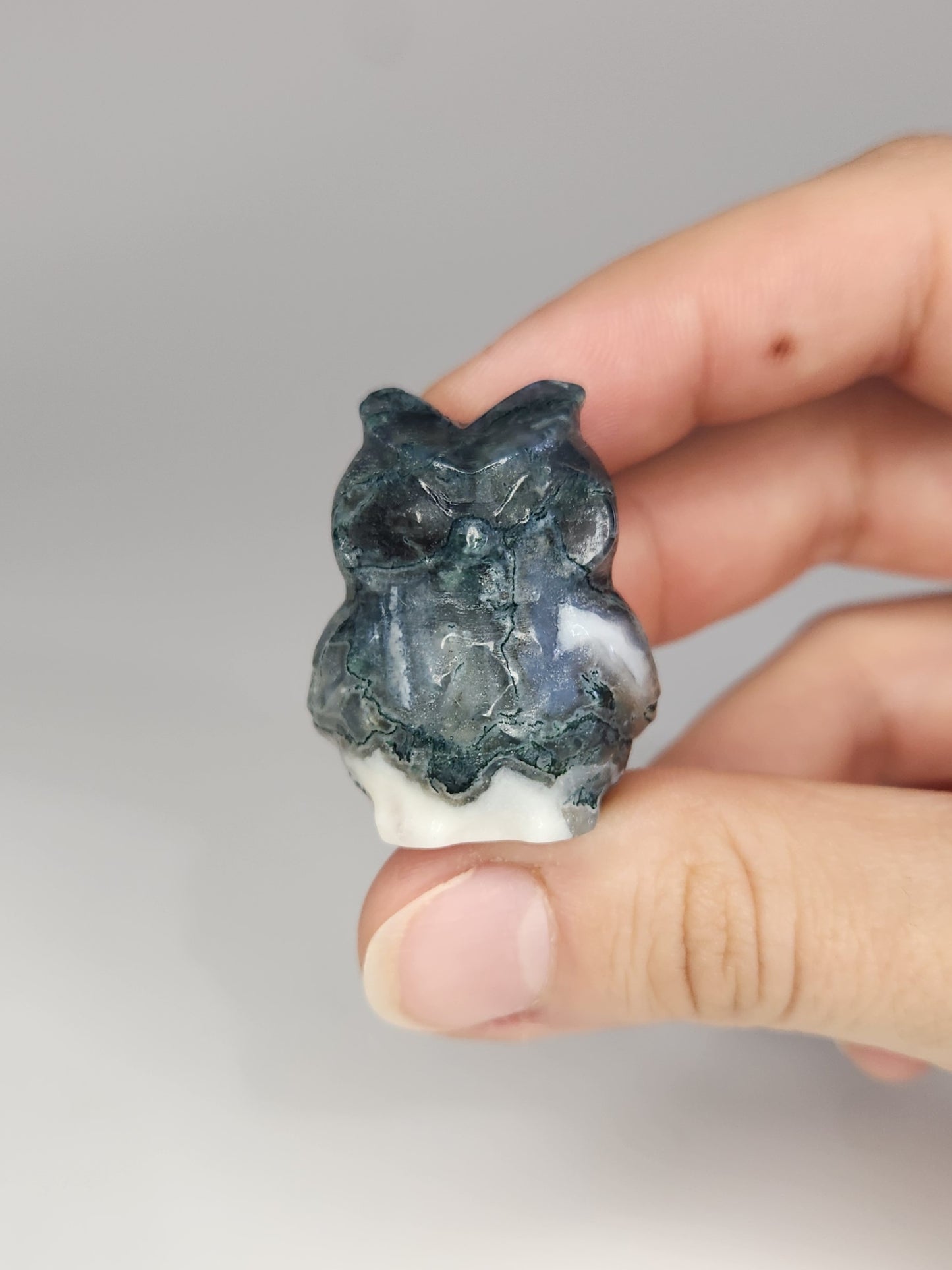 Moss Agate Owl
