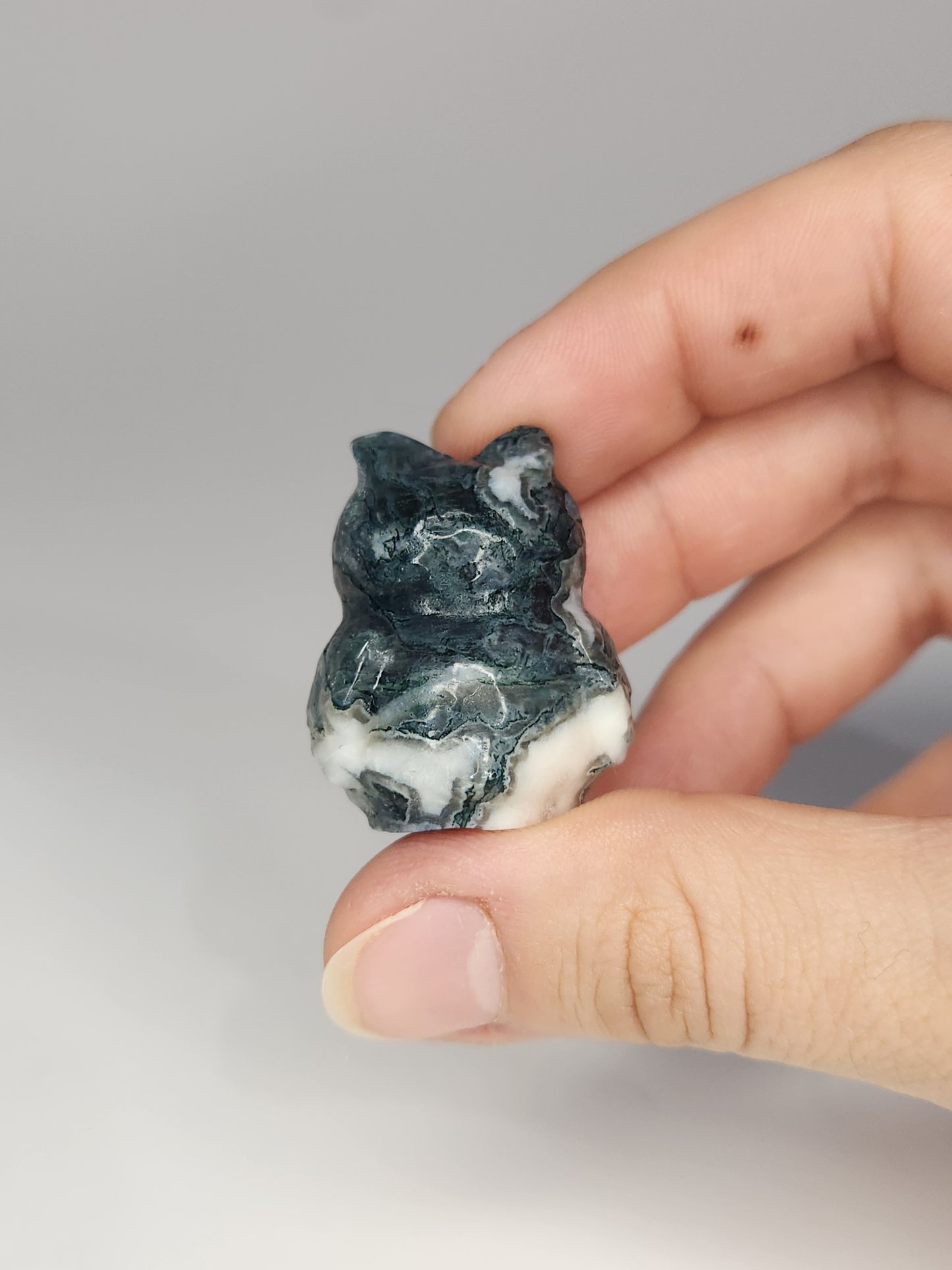 Moss Agate Owl