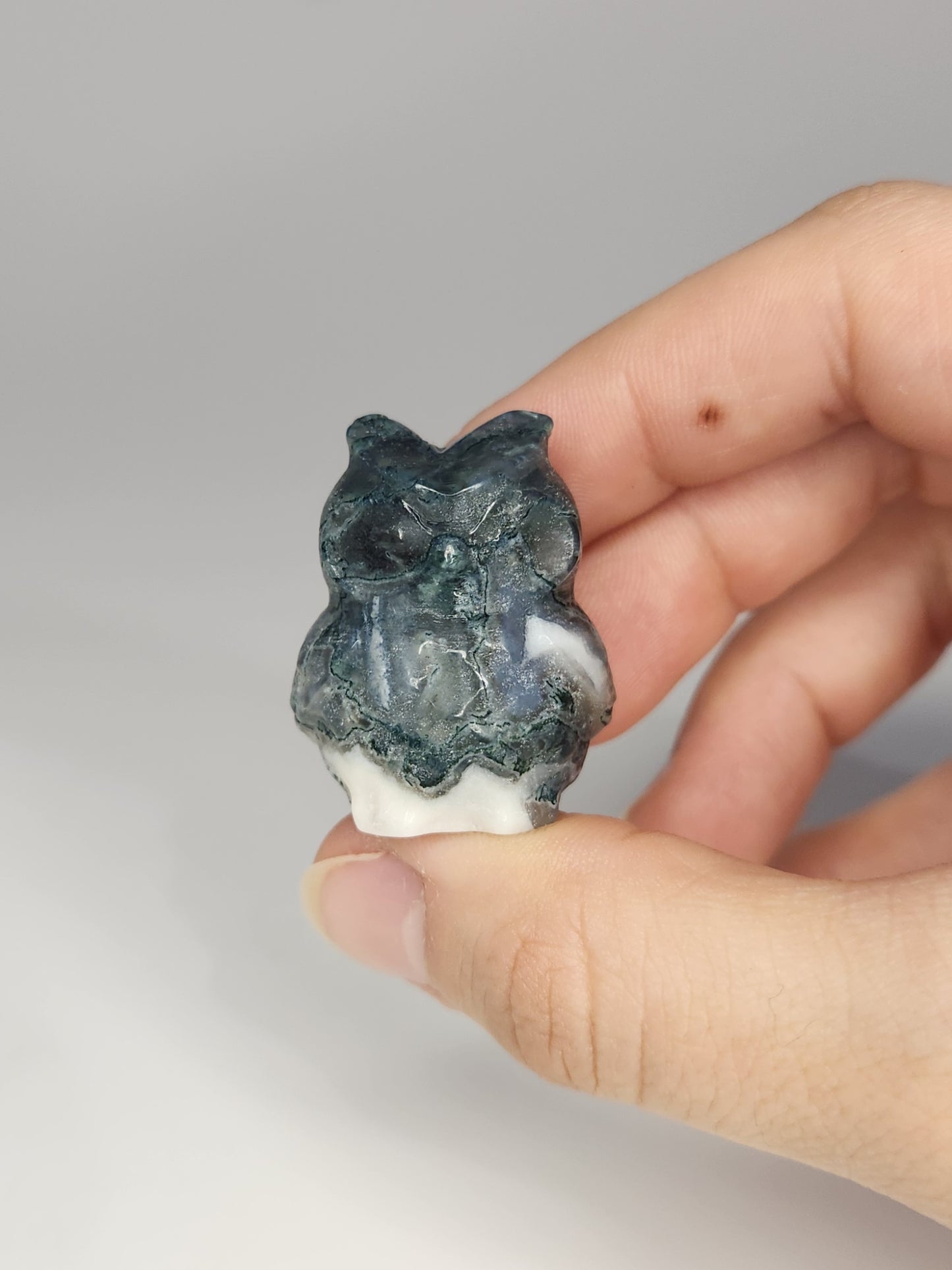Moss Agate Owl