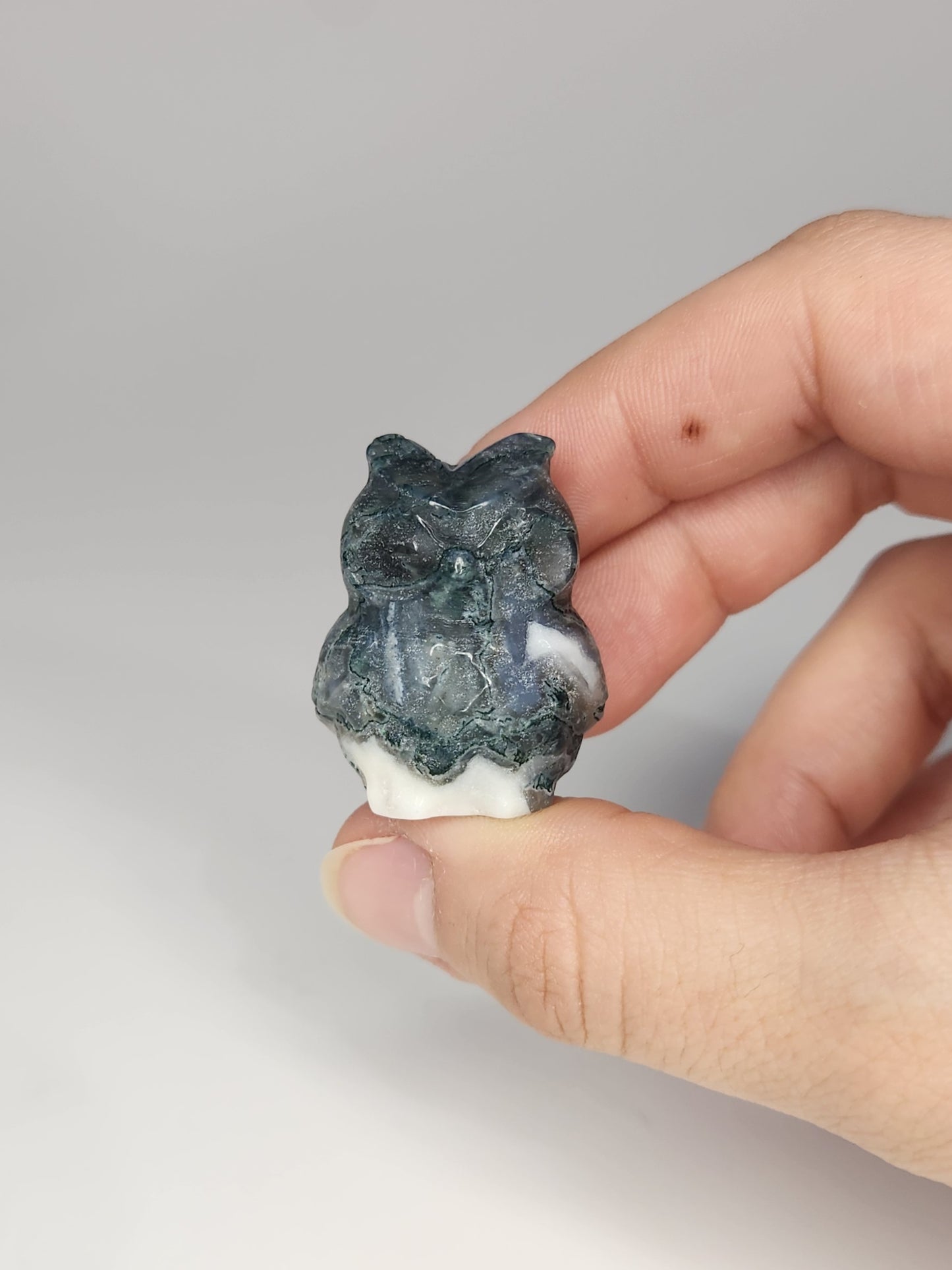 Moss Agate Owl