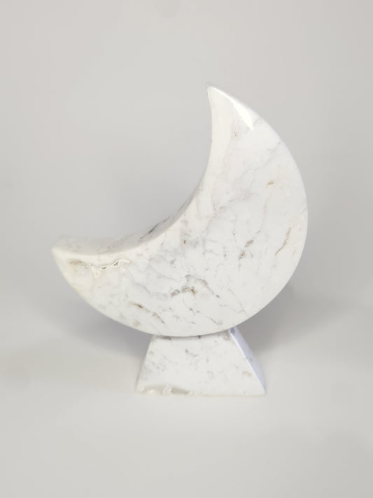 White Plume Agate Moon