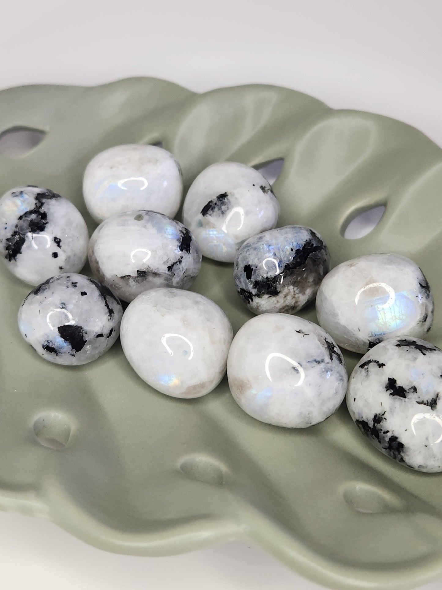 Rainbow Moonstone Tumble Stones