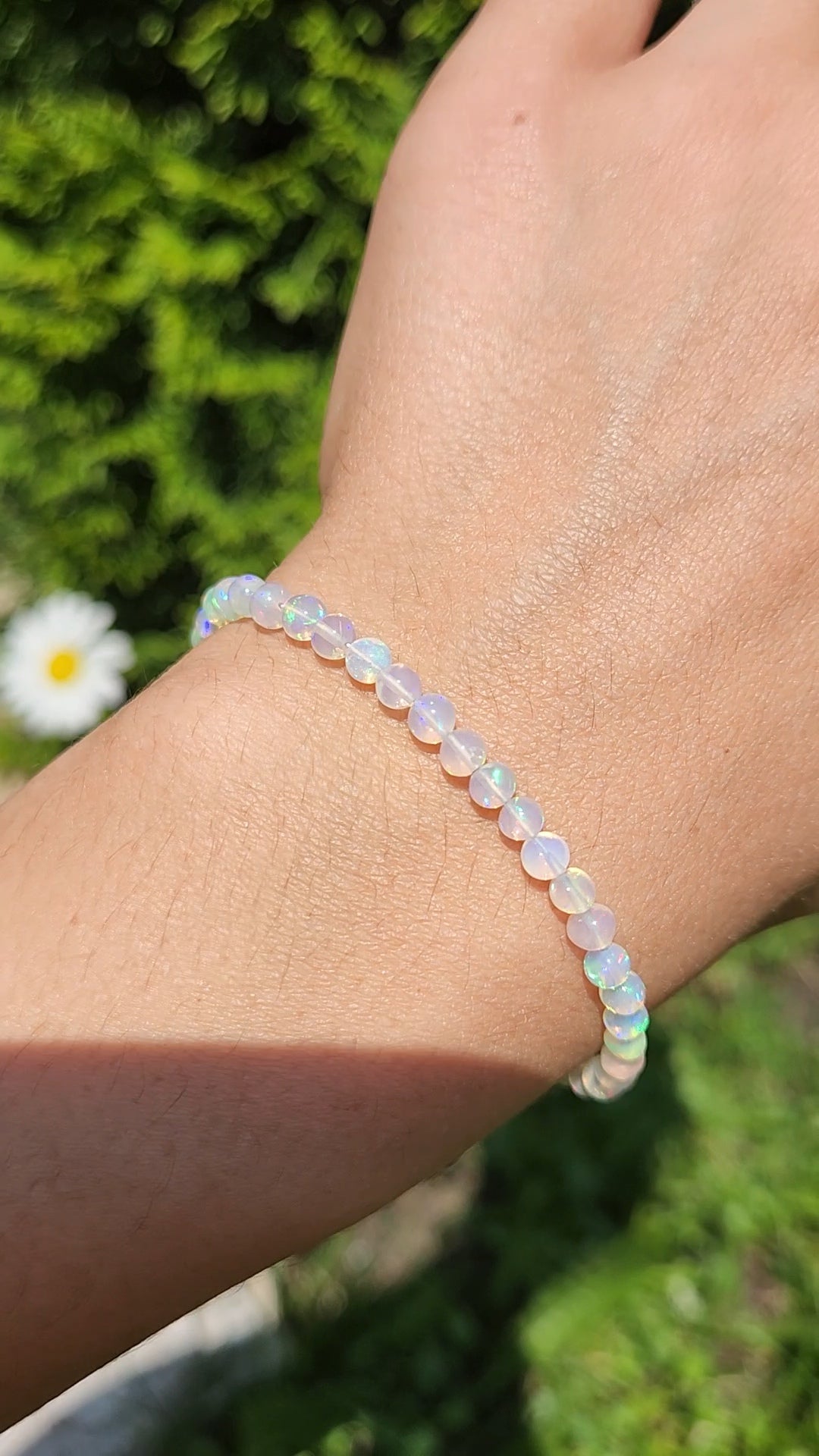 Opal Bracelet | 925 Sterling Silver, Adjustable Fit