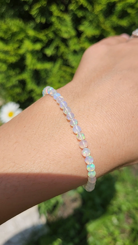 Opal Bracelet | 925 Sterling Silver, Adjustable Fit