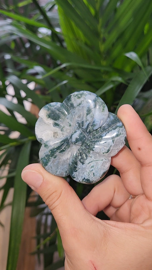 Moss Agate Flower