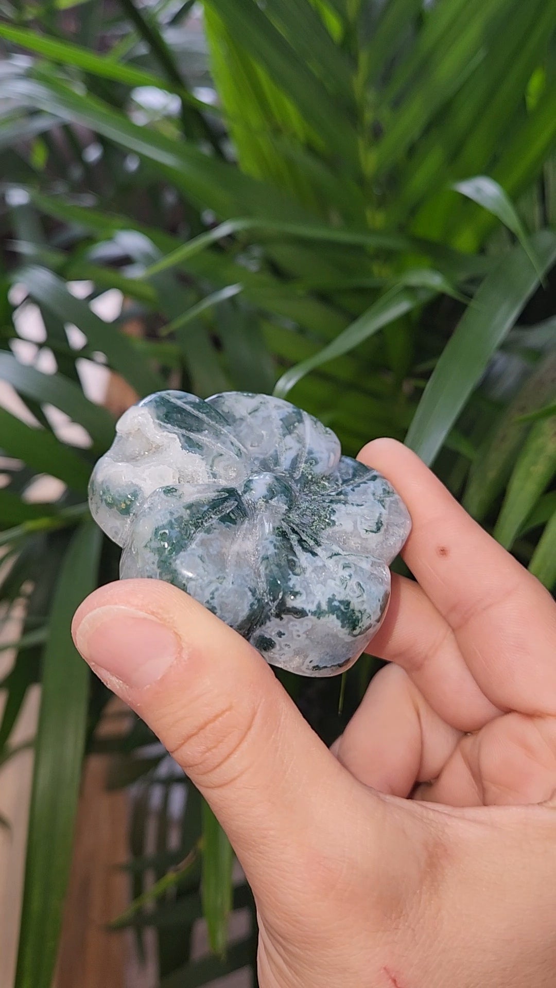 Moss Agate Flower